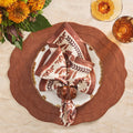 Botanica Napkin in Ivory & Brown