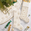 Crystal Frost Stocking in White, Gold & Silver