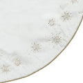 Crystal Frost Tree Skirt in White, Gold & Silver