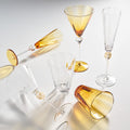 Daphne Flute in Clear & Gold