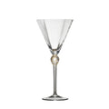 Daphne Wine Glass in Clear & Gold