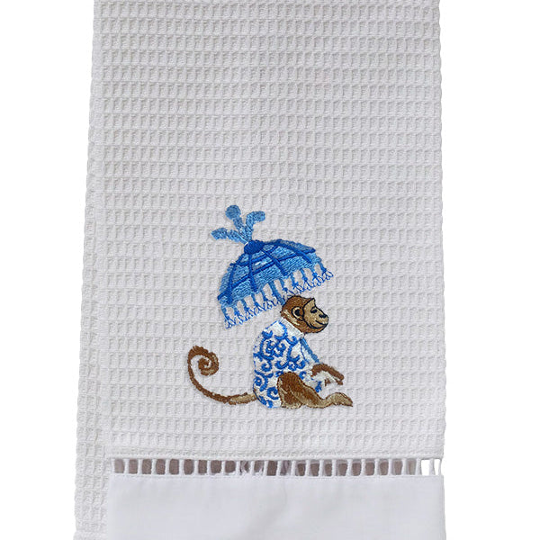 Monkey & Umbrella Guest Towels Waffle Weave