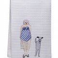 Bathing Lady & Dog Guest Towel