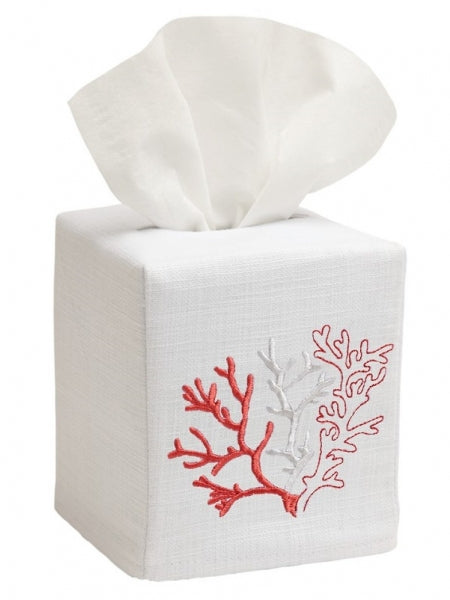 Coral Tissue Box Cover