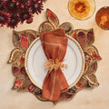 Gilded Leaves Napkin Ring in Gold