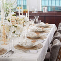 Gossamer Tablecloth in White, Gold & Silver