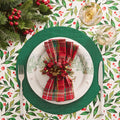 Holiday Threads Napkin in Red, Green & Gold