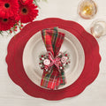 Holiday Threads Napkin in Red, Green & Gold