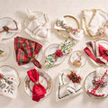 Holiday Threads Napkin in Red, Green & Gold