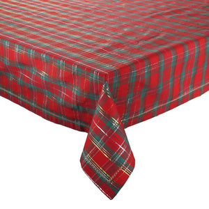 Holiday Threads Tablecloth in Red, Green & Gold