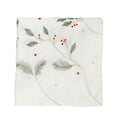 Holly and Sprig Tablecloth in White, Red & Green