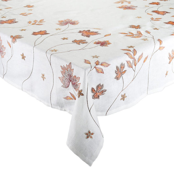 Maple Hues Tablecloth in White & Multi