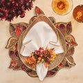 Nile Napkin in White & Bronze