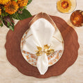 Nile Napkin in White & Bronze