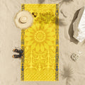 Soleil Yellow Cotton Beach Towels