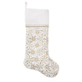 Snowflake Stocking in White, Gold & Silver