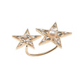 Star Napkin Ring in Gold & Crystal