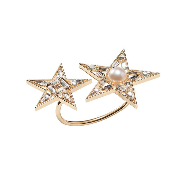 Star Napkin Ring in Gold & Crystal