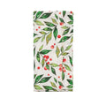 Winter Foliage Napkin in White, Red & Green