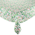 Winter Foliage Tablecloth in White, Red & Green