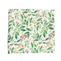 Winter Foliage Tablecloth in White, Red & Green