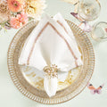 Flora Napkin Ring in Blush & Gold, Set of 4