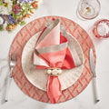 Dip Dye Napkin in Coral & Salmon