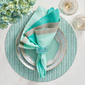 Herringbone Placemat in Seafoam