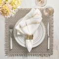 Fringe Placemat in Gold & Silver