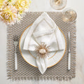 Fringe Placemat in Gold & Silver