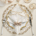 Arches Napkin in White & Gold