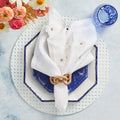 Florette Napkin in White & Natural