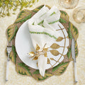 Filament Napkin in White & Yellow & Green