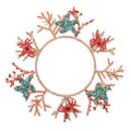 Coral Charm Charger in Turquoise, Coral & Gold