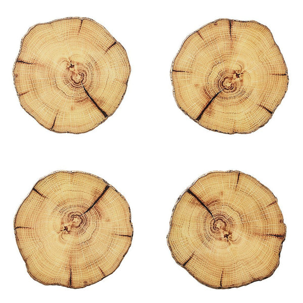 Woodland Drink Coasters in Natural & Brown