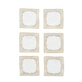 Frame Cocktail Napkins in White, Gold & Silver