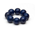 Navy Cocoa Wood Napkin Rings - Pioneer Linens