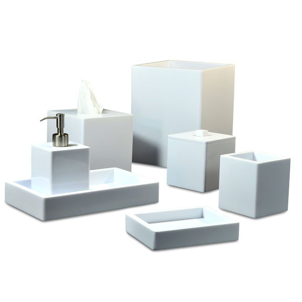 Contours (Corian) White Vanity Set