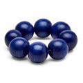 Royal Blue Cocoa Wood Napkin Rings - Pioneer Linens