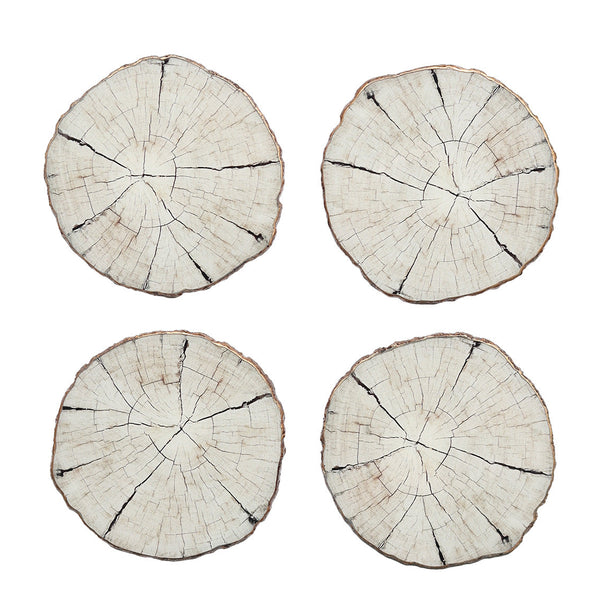 Birch Coasters in Ivory & Natural