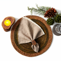 Shaded Rattan Round Placemats - Pioneer Linens