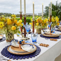 Arches Napkin in White & Blue