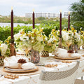 Winding Vines Napkin in White & Natural