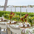 Oasis Tablecloth in Ivory, Green & Brown