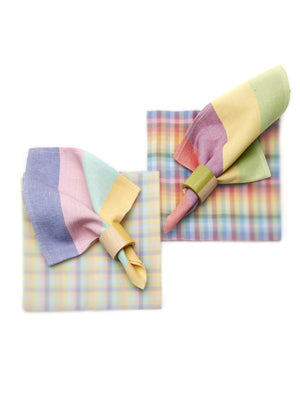 Multi Pique Stripe Napkin