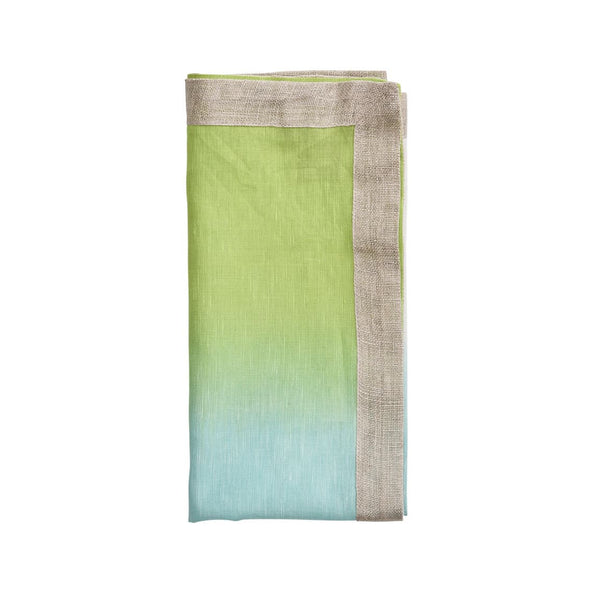 Dip Dye  Napkins in Blue & Green