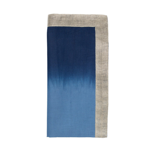 Dip Dye Napkin in Blue & White