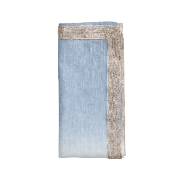 Dip Dye  Napkins in White & Periwinkle