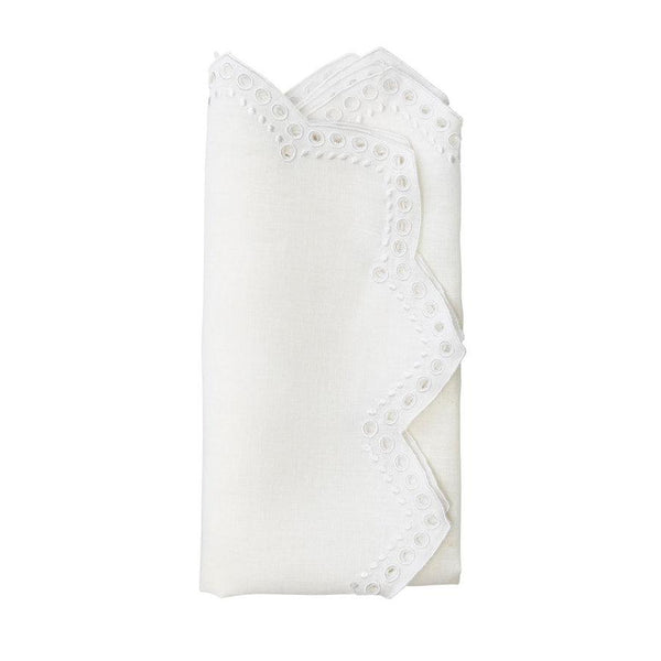 Tapestry Napkins in White