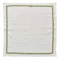 Jardin Napkins in White & Green - Pioneer Linens